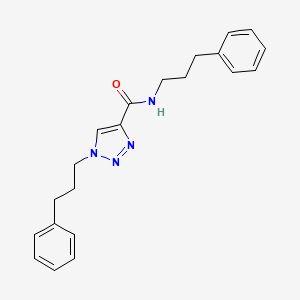 molecular formula C21H24N4O B3768759 N,1-bis(3-phenylpropyl)-1H-1,2,3-triazole-4-carboxamide 