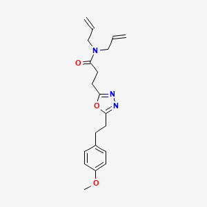molecular formula C20H25N3O3 B3768798 N,N-diallyl-3-{5-[2-(4-methoxyphenyl)ethyl]-1,3,4-oxadiazol-2-yl}propanamide 