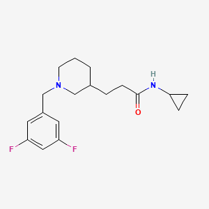 molecular formula C18H24F2N2O B3768911 N-cyclopropyl-3-[1-(3,5-difluorobenzyl)-3-piperidinyl]propanamide 