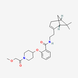 molecular formula C26H36N2O4 B3768969 N-{2-[(1R,5S)-6,6-dimethylbicyclo[3.1.1]hept-2-en-2-yl]ethyl}-2-{[1-(methoxyacetyl)-4-piperidinyl]oxy}benzamide 