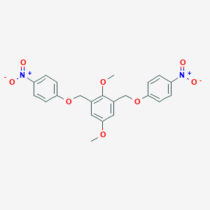 molecular formula C22H20N2O8 B376898 2,5-Dimethoxy-1,3-bis[(4-nitrophenoxy)methyl]benzene 