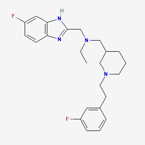 molecular formula C24H30F2N4 B3769048 N-[(6-fluoro-1H-benzimidazol-2-yl)methyl]-N-({1-[2-(3-fluorophenyl)ethyl]-3-piperidinyl}methyl)ethanamine 