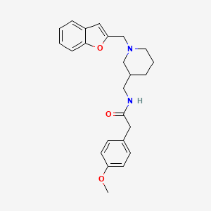 molecular formula C24H28N2O3 B3769060 N-{[1-(1-benzofuran-2-ylmethyl)-3-piperidinyl]methyl}-2-(4-methoxyphenyl)acetamide 