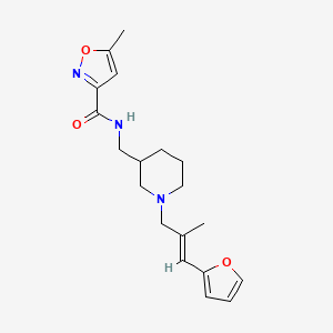 molecular formula C19H25N3O3 B3769134 N-[[1-[(E)-3-(furan-2-yl)-2-methylprop-2-enyl]piperidin-3-yl]methyl]-5-methyl-1,2-oxazole-3-carboxamide 