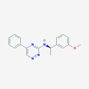 molecular formula C18H18N4O B3769160 N-[(1R)-1-(3-methoxyphenyl)ethyl]-5-phenyl-1,2,4-triazin-3-amine 