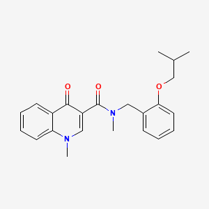 molecular formula C23H26N2O3 B3769172 N-(2-isobutoxybenzyl)-N,1-dimethyl-4-oxo-1,4-dihydroquinoline-3-carboxamide 