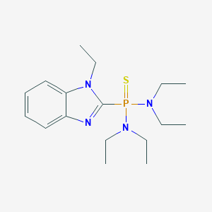 molecular formula C17H29N4PS B376919 N,N,N',N'-tetraethyl-P-(1-ethyl-1H-benzimidazol-2-yl)phosphonothioic diamide 