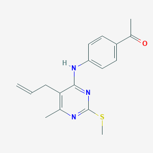 1-[4-[[6-Methyl-2-(methylthio)-5-prop-2-enyl-4-pyrimidinyl]amino]phenyl]ethanone