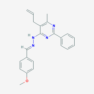 4-Methoxybenzaldehyde (5-allyl-6-methyl-2-phenyl-4-pyrimidinyl)hydrazone
