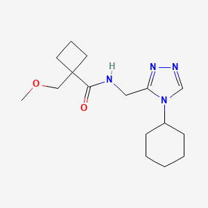 molecular formula C16H26N4O2 B3769316 N-[(4-cyclohexyl-4H-1,2,4-triazol-3-yl)methyl]-1-(methoxymethyl)cyclobutanecarboxamide 