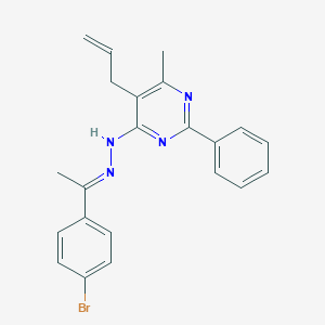 1-(4-Bromophenyl)ethanone (5-allyl-6-methyl-2-phenyl-4-pyrimidinyl)hydrazone