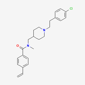 molecular formula C24H29ClN2O B3769354 N-({1-[2-(4-chlorophenyl)ethyl]-4-piperidinyl}methyl)-N-methyl-4-vinylbenzamide 