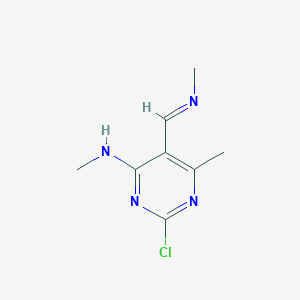 2-chloro-N,6-dimethyl-5-[(methylimino)methyl]-4-pyrimidinamine