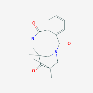 1,14-Dimethyl-3,12-diazatetracyclo[10.3.1.1~3,14~.0~5,10~]heptadeca-5,7,9-triene-4,11,15-trione (non-preferred name)