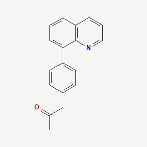 molecular formula C18H15NO B3769582 1-(4-quinolin-8-ylphenyl)acetone 