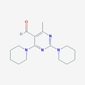 4-Methyl-2,6-dipiperidin-1-ylpyrimidine-5-carbaldehyde