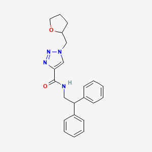 molecular formula C22H24N4O2 B3769625 N-(2,2-diphenylethyl)-1-(oxolan-2-ylmethyl)triazole-4-carboxamide 