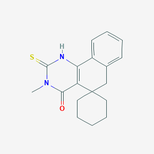 3-methyl-2-thioxo-2,3,5,6-tetrahydrospiro(benzo[h]quinazoline-5,1'-cyclohexane)-4(1H)-one