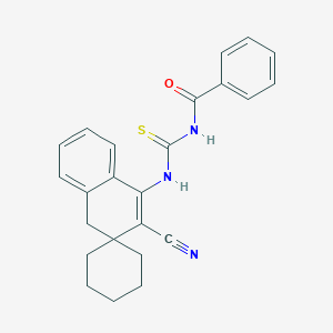 N-[(2-cyanospiro[4H-naphthalene-3,1'-cyclohexane]-1-yl)carbamothioyl]benzamide