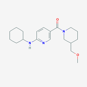 molecular formula C19H29N3O2 B3769687 N-cyclohexyl-5-{[3-(methoxymethyl)-1-piperidinyl]carbonyl}-2-pyridinamine 