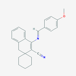 1-[(4-methoxyphenyl)methylideneamino]spiro[4H-naphthalene-3,1'-cyclohexane]-2-carbonitrile