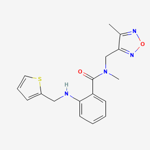 molecular formula C17H18N4O2S B3769726 N-methyl-N-[(4-methyl-1,2,5-oxadiazol-3-yl)methyl]-2-[(2-thienylmethyl)amino]benzamide 
