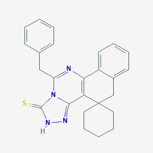 11-Benzyl-4,5-dihydrospiro(benzo[h][1,2,4]triazolo[4,3-c]quinazoline-4,1'-cyclohexane)-1-thiol