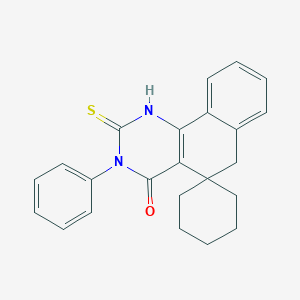 3-phenyl-2-thioxo-2,3,5,6-tetrahydrospiro(benzo[h]quinazoline-5,1'-cyclohexane)-4(1H)-one