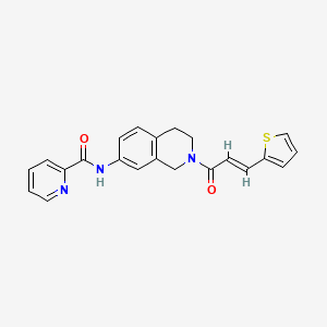 molecular formula C22H19N3O2S B3769742 N-{2-[(2E)-3-(2-thienyl)-2-propenoyl]-1,2,3,4-tetrahydro-7-isoquinolinyl}-2-pyridinecarboxamide 