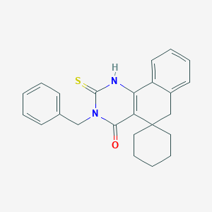 3-benzyl-2-thioxo-2,3,5,6-tetrahydrospiro(benzo[h]quinazoline-5,1'-cyclohexane)-4(1H)-one