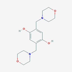 Hydroquinone, 2,5-bis(morpholinomethyl)-