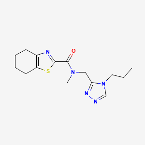 molecular formula C15H21N5OS B3769919 N-methyl-N-[(4-propyl-4H-1,2,4-triazol-3-yl)methyl]-4,5,6,7-tetrahydro-1,3-benzothiazole-2-carboxamide 