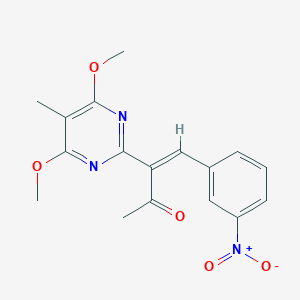 3-(4,6-Dimethoxy-5-methyl-2-pyrimidinyl)-4-{3-nitrophenyl}-3-buten-2-one