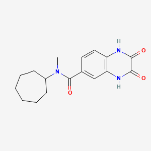 molecular formula C17H21N3O3 B3770086 N-cycloheptyl-N-methyl-2,3-dioxo-1,2,3,4-tetrahydroquinoxaline-6-carboxamide 
