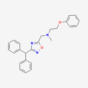 molecular formula C25H25N3O2 B3770121 N-{[3-(diphenylmethyl)-1,2,4-oxadiazol-5-yl]methyl}-N-methyl-2-phenoxyethanamine 