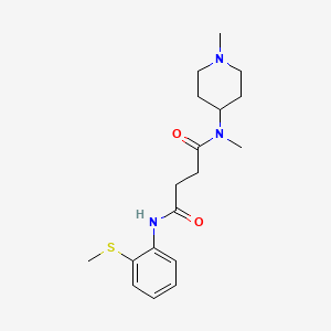 molecular formula C18H27N3O2S B3770187 N-methyl-N-(1-methylpiperidin-4-yl)-N'-[2-(methylthio)phenyl]succinamide 