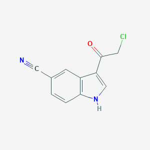 molecular formula C11H7ClN2O B037703 3-(2-chloroacetyl)-1H-Indole-5-carbonitrile CAS No. 115027-08-2
