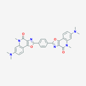 7-(dimethylamino)-2-{4-[7-(dimethylamino)-5-methyl-4-oxo-4,5-dihydro[1,3]oxazolo[4,5-c]quinolin-2-yl]phenyl}-5-methyl[1,3]oxazolo[4,5-c]quinolin-4(5H)-one