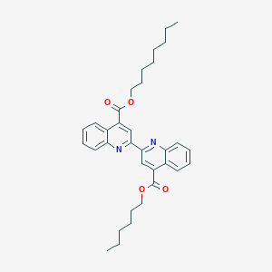 4-Hexyl 4'-octyl 2,2'-bis[4-quinolinecarboxylate]