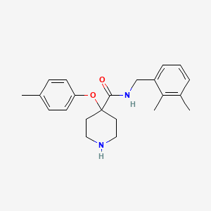 molecular formula C22H28N2O2 B3770364 N-(2,3-dimethylbenzyl)-4-(4-methylphenoxy)piperidine-4-carboxamide 