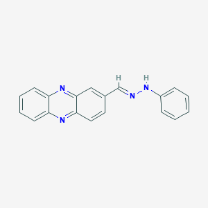 molecular formula C19H14N4 B377037 N-[(E)-phenazin-2-ylmethylideneamino]aniline 
