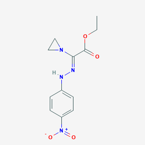 Ethyl 1-aziridinyl({4-nitrophenyl}hydrazono)acetate