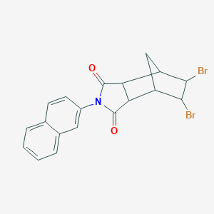molecular formula C19H15Br2NO2 B377039 5,6-dibromo-2-(naphthalen-2-yl)hexahydro-1H-4,7-methanoisoindole-1,3(2H)-dione CAS No. 357387-65-6