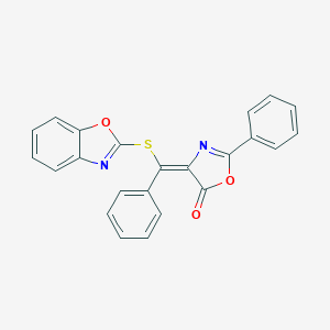 4-[(1,3-benzoxazol-2-ylsulfanyl)(phenyl)methylene]-2-phenyl-1,3-oxazol-5(4H)-one