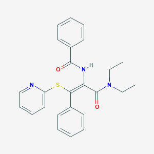 N-[1-[(diethylamino)carbonyl]-2-phenyl-2-(2-pyridinylsulfanyl)vinyl]benzamide