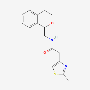 molecular formula C16H18N2O2S B3770482 N-(3,4-dihydro-1H-isochromen-1-ylmethyl)-2-(2-methyl-1,3-thiazol-4-yl)acetamide 
