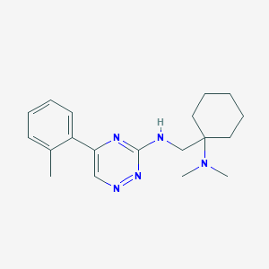 molecular formula C19H27N5 B3770507 N-[[1-(dimethylamino)cyclohexyl]methyl]-5-(2-methylphenyl)-1,2,4-triazin-3-amine 