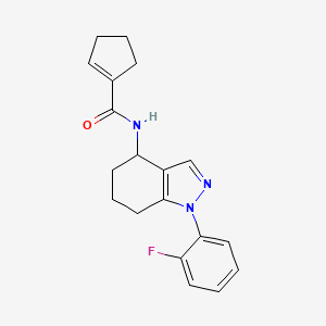 molecular formula C19H20FN3O B3770515 N-[1-(2-fluorophenyl)-4,5,6,7-tetrahydro-1H-indazol-4-yl]-1-cyclopentene-1-carboxamide 