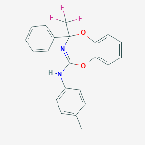 2-Phenyl-N-(4-methylphenyl)-2-(trifluoromethyl)-2H-1,5,3-benzodioxazepin-4(3H)-imine
