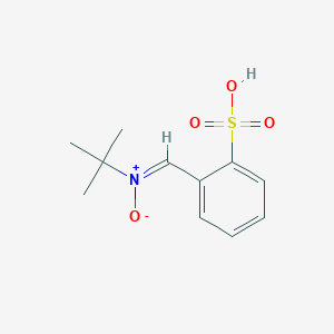 molecular formula C11H15NO4S B037706 N-tert-butyl-1-(2-sulfophenyl)methanimine oxide CAS No. 113443-50-8
